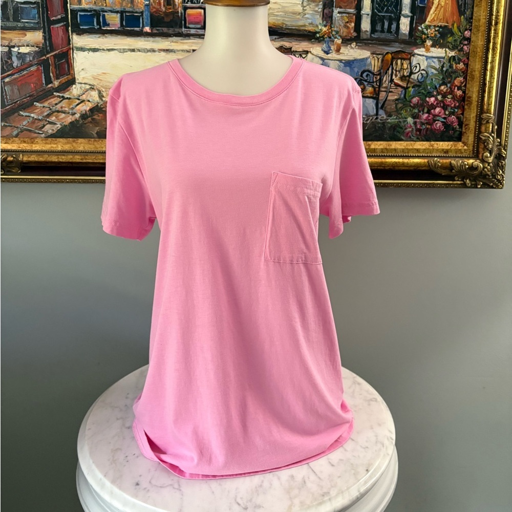 ⭐️ J. Crew Pink Cotton Short Sleeve Pock Tee Shirt Size S
